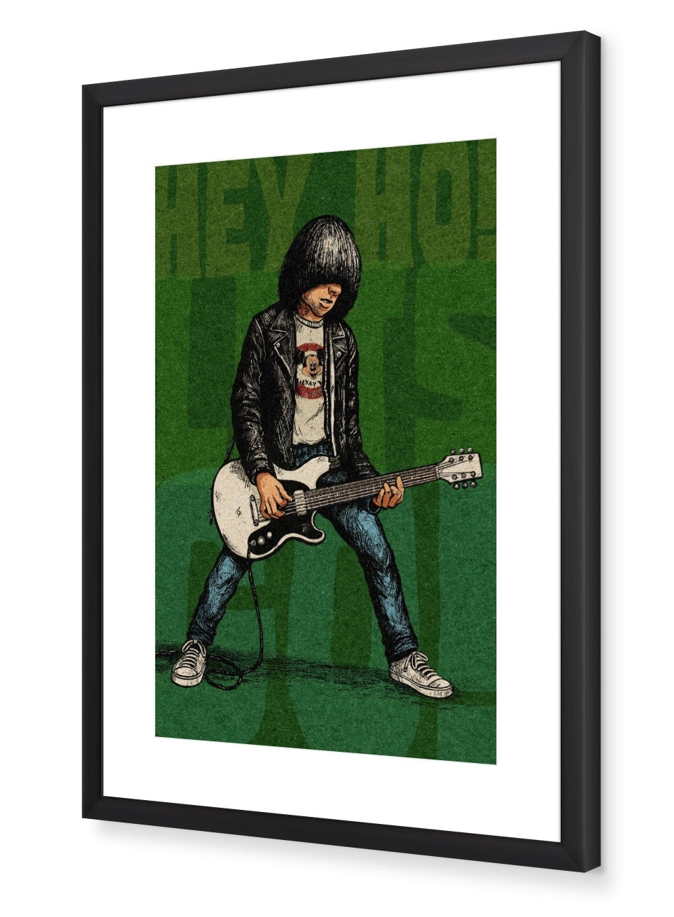 "Johnny Be Good" (Johnny Ramone) Green Color Paper Edition