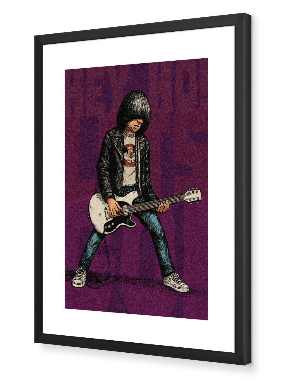"Johnny Be Good" (Johnny Ramone) Magenta Color Paper Edition