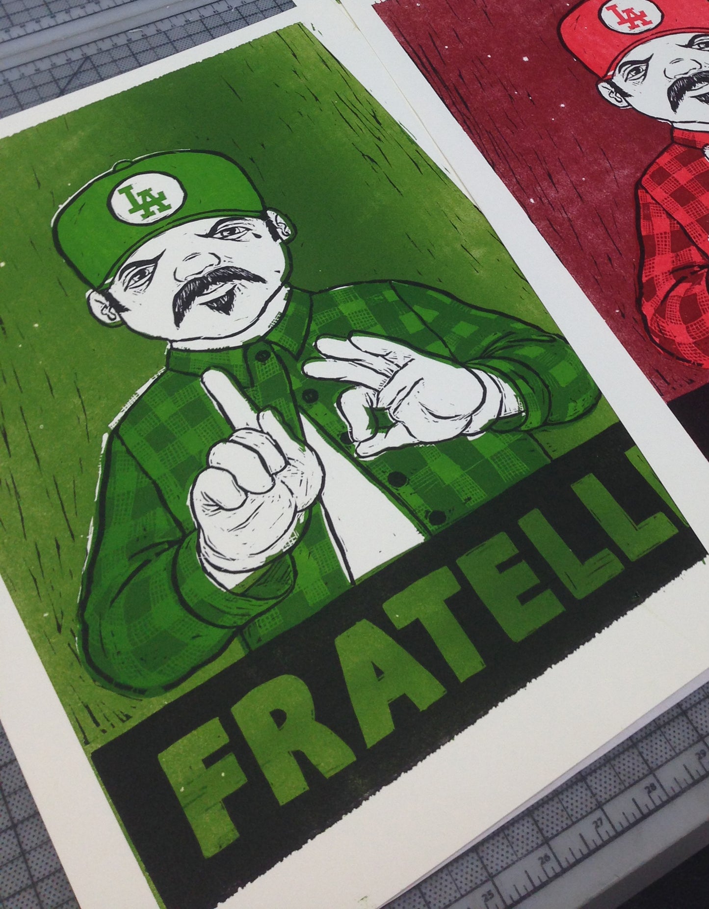 "Fratelli" Mario and Luigi Letter Pressed Prints