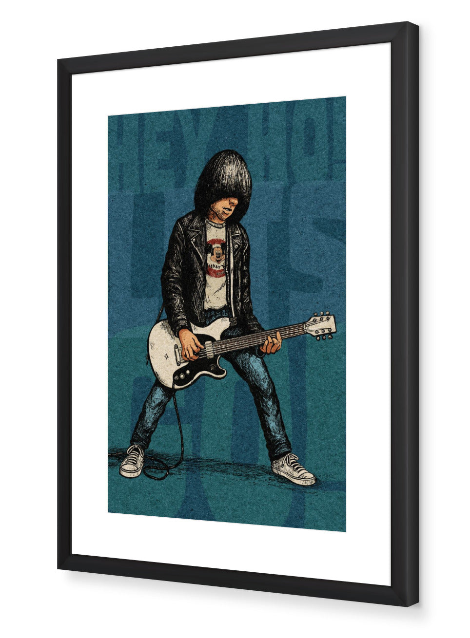 "Johnny Be Good" (Johnny Ramone) Blue Color Paper Edition