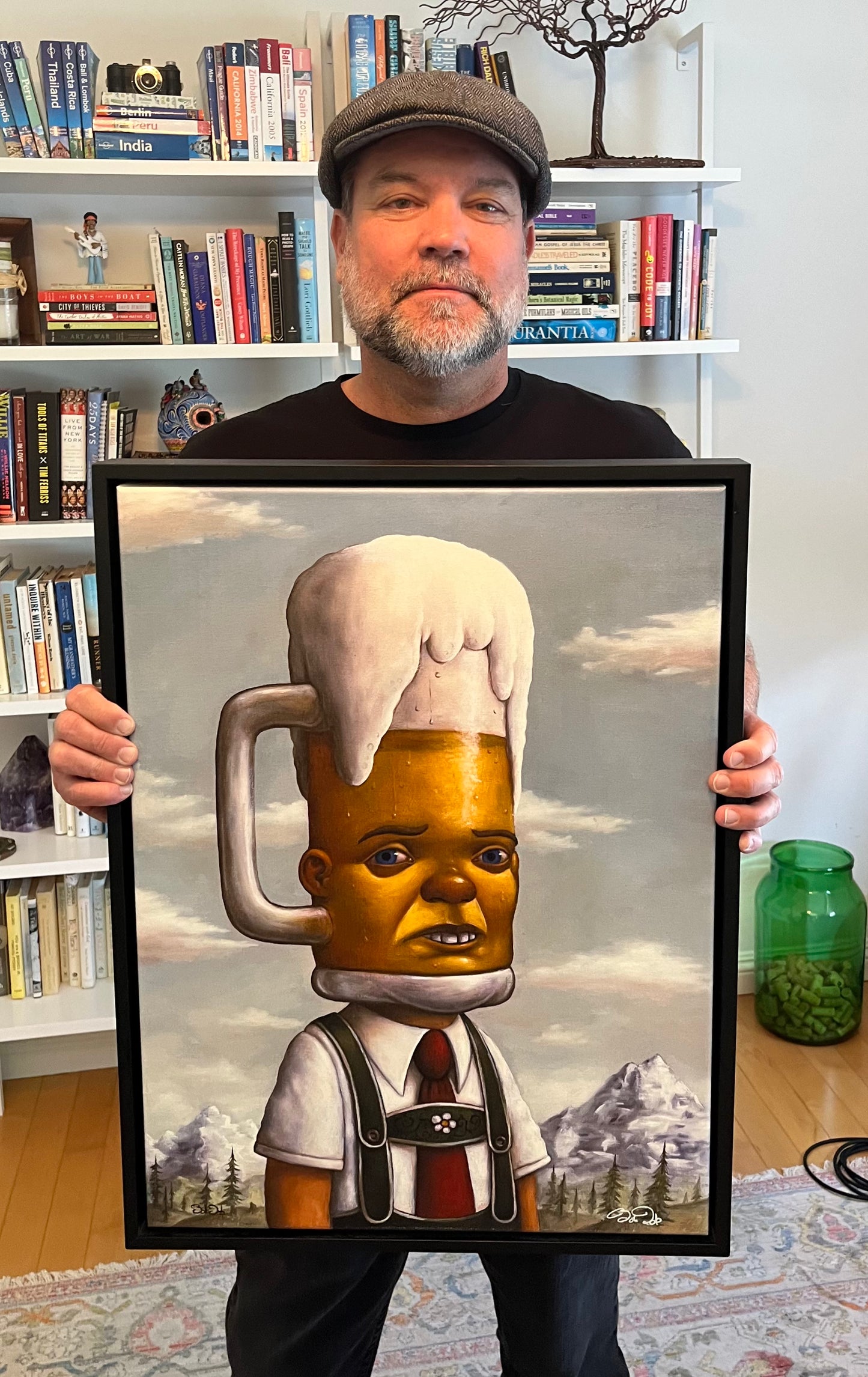 "Beer Head" Framed Canvas Edition