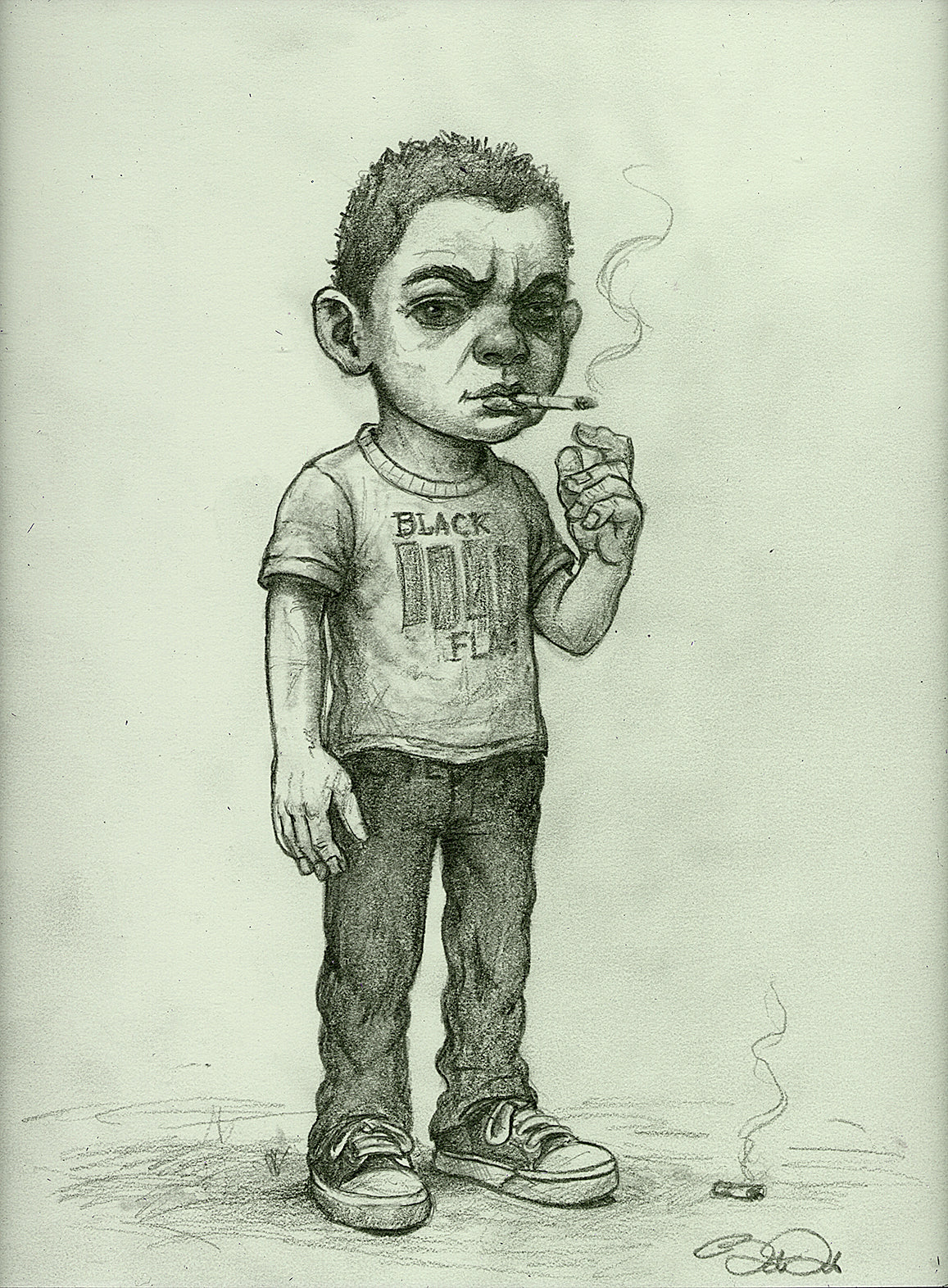 "Nervous Breakdown" Graphite Drawing