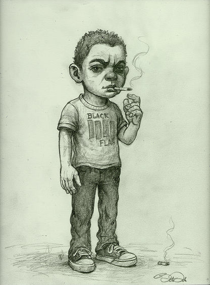 "Nervous Breakdown" Graphite Drawing