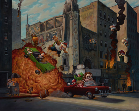 "Barrels Of Fun"" Framed Canvas Edition