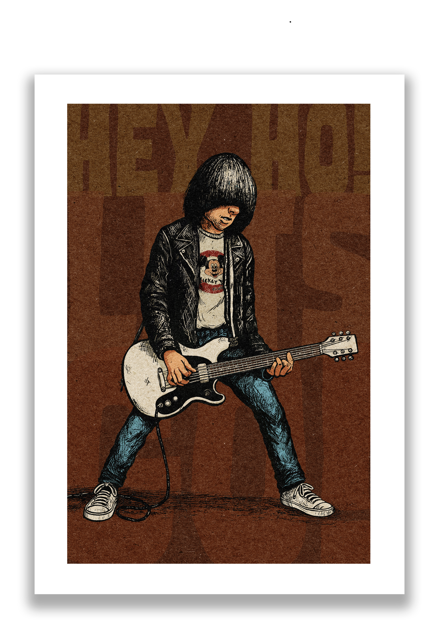 "Johnny Be Good"  (Johnny Ramone) Rust Color Paper Edition