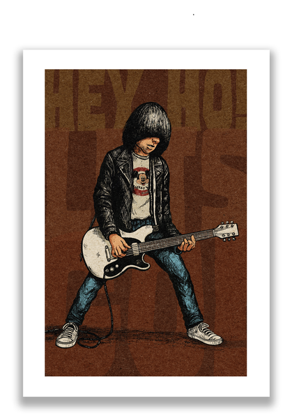 "Johnny Be Good"  (Johnny Ramone) Rust Color Paper Edition