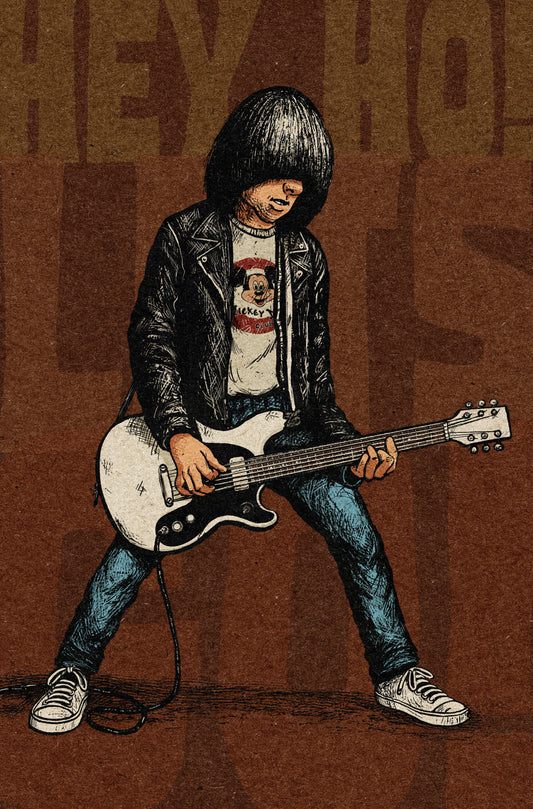 "Johnny Be Good"  (Johnny Ramone) Rust Color Paper Edition