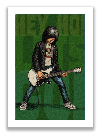 "Johnny Be Good"  (Johnny Ramone) Green Color Paper Edition