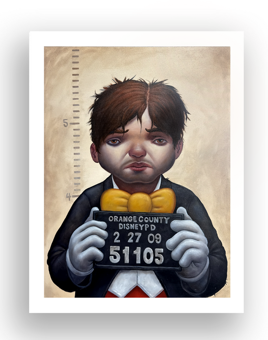 "Mug Shot Mickey Mouse" Paper Mini Print