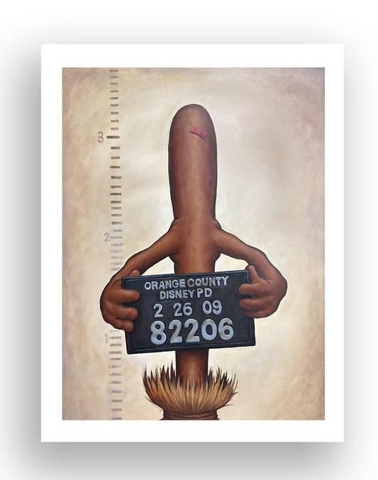 "Mug Shot Broom" Paper Mini Print